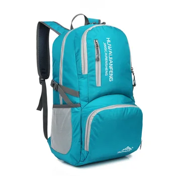 în aer liber sac sport pliabil saci de lumină nailon impermeabil geanta de voiaj rucsac portabil de culoare solidă respirabil rucsac unisex 10L
