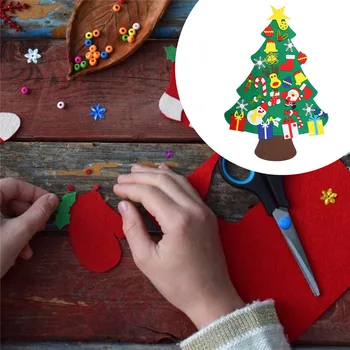 30PCS Cadouri de Anul Nou pentru Copii DIY Simțit Decorațiuni pentru Bradul de Crăciun Cadouri de Craciun pentru anul 2021 Anul Nou de Perete Agățat Ornamente Navidad