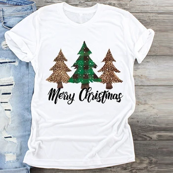 Femeile Iubesc Copac Fulg de nea Copac Vacanță 90 Crăciun Fericit Imprimare Haine Grafice de sex Feminin Tricouri Top T Shirt Doamnelor Tee T-Shirt