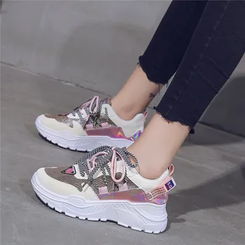 Reflectorizante Adidași La Modă Casual Pantofi Respirabil Platforma Indesata Tata Pantofi Doamnelor Formatori Femei Pantofi