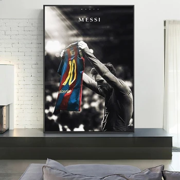 Rezumat de Fotbal Steaua Regele Messi Acuarelă Printuri Panza Pictura pe Perete Imagini de Artă pentru Decorarea Acasă Cuadros