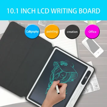 10.1 Inch LCD tăbliță de Scris Portabil Digital Electronic Scrisul Plăcuțe Amovibile Tableta de Afaceri Desen din Piele Bord