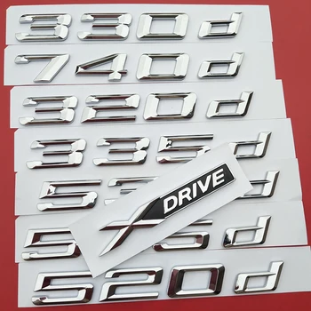 DIY Numărul Scrisoare 316d 318d 320d 325d 330d 520d 530d 535d 550d 740d 750d 760d Emblema de BMW Diesel Oil Combustibil Portbagaj Logo-ul Autocolant