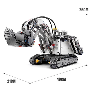 Mucegai Regele Technic seria Terex RH400 Miniere Excavator R9800 Motor Model de Masina Blocuri Caramizi Copii, Jucarii Educative
