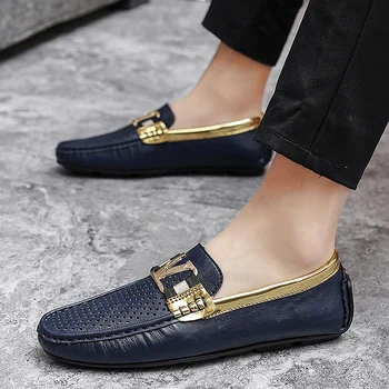 2020 Nouă Tendință Bărbați Mocasini Incaltaminte Albastru Bărbați Slip On Adidasi Casual Brand De Lux Barbati Pantofi De Înaltă Calitate, Om Cu Mașina De Pantofi Marime Mare
