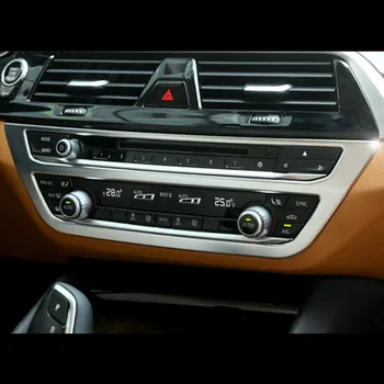 Auto crom Styling Consola Butonul de Volum Cadru de Aer Conditionat Panou Decor Capac Ornamental Pentru BMW Seria 5 G30 G38 2018