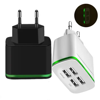 Universal 4 porturi USB adaptor încărcător 4A o taxă de călătorie lampă cu LED-uri plug multi-port HUB încărcător Pentru iPhone iPad Samsung Xiaomi redmi