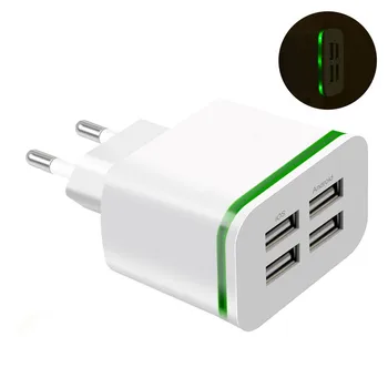 Universal 4 porturi USB adaptor încărcător 4A o taxă de călătorie lampă cu LED-uri plug multi-port HUB încărcător Pentru iPhone iPad Samsung Xiaomi redmi