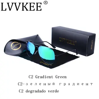 Lvvkee faimosul Brand de lentile de Sticlă femei/bărbați Pilot ochelari de soare Gradient lens Albastru verde rosu roz retro 62MM cadru Mare lunetă
