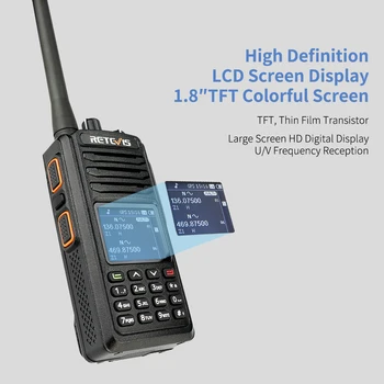 RETEVIS RT52 DMR Radio Digital Walkie Talkie Dual PTT Dual Band DMR VHF UHF GPS Două Fel de Radio Criptate Ham Radio Amatori +Cablu