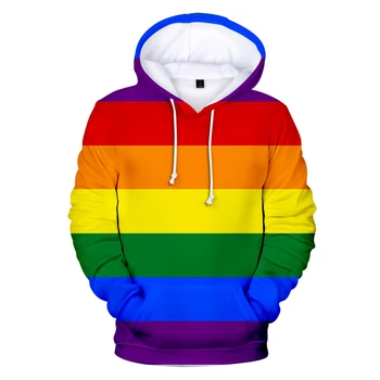 De Vânzare la cald Curcubeu LGBT 3D Hanorace Barbati/Femei Casual Moda Harajuku Hanorac de Imprimare 3D Curcubeu LGBT Tricou Pulover Straturi