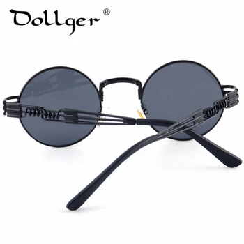 Dollger Epocă Steampunk Bărbați Metal Rotund ochelari de Soare pentru Femei Brand Designer Mirros Len STEAM PUNK ochelari de soare Lunette De Soleil S0668