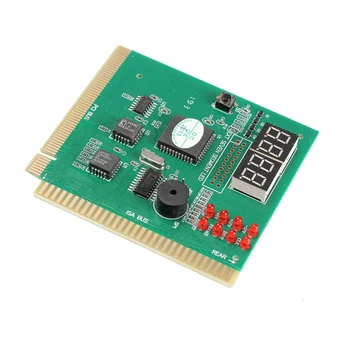 4 Cifre Display LCD PC-ul Analizor de Diagnostic Post de Card de Placa de baza Tester cu LED Indicator pentru ISA, PCI Bus Mian Bord