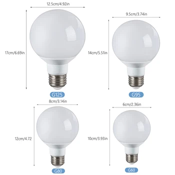 DONWEI Bec LED Lampa E27 3W 7W 12W 15W 5730 SMD 360 de Grade Becuri G60 G80 G95 G125 de Economisire a Energiei de Înaltă Luminozitate Lumina