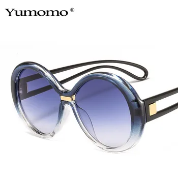 Moda Supradimensionat ochelari de Soare Rotund Femei Vintage Ovale Colorate Lentile de Ochelari Populare Bărbați Ochelari de Soare Nuante UV400