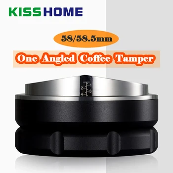 58/58.5 mm de Cafea Espresso Tamper 304 din Oțel Inoxidabil cu Un Unghi de Pârtiile de Bază de Pulbere Ciocan de Distribuție Accesorii