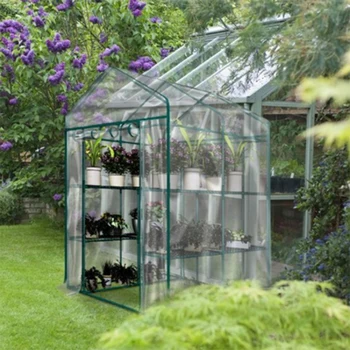 ELEG-PVC Cald Garden Rangul de uz Casnic Mini Plante cu efect de Seră de Acoperire rezistent la apa Anti-UV pentru a Proteja Gradina Plante Flori (Fără Fier S