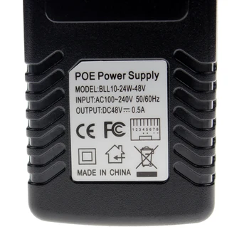 De Supraveghere CCTV 48V 0,5 a 24W Priza de Perete POE Injector Adaptor Ethernet IP Camera PoE Alimentare NOI, UE Plug
