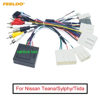 FEELDO Car Audio 16PIN Android Cablu Adaptor Cu Canbus Cutie Pentru Nissan Teana/Sylphy/Tiida Cablu de Alimentare de Cablaj