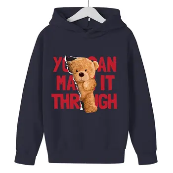 Animal Urs Imprimate Pulover Hanorac Casual distractiv Vinde bine maneca Lunga Strada Tricoul 2020 Toamna Iarna Nou băiat Tendință de Moda