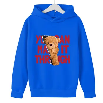 Animal Urs Imprimate Pulover Hanorac Casual distractiv Vinde bine maneca Lunga Strada Tricoul 2020 Toamna Iarna Nou băiat Tendință de Moda