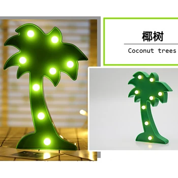 Noutatea 3D LED Lumini de Noapte Girafa Pom de Crăciun Copac de nucă de Cocos Veioza Birou Lampa de Noapte pentru copii Pentru Copii Decorare Dormitor