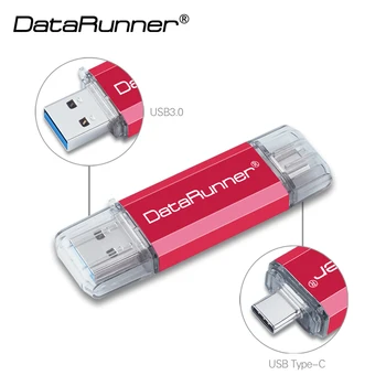 Noi DataRunner Tip C USB Flash Drive 128GB OTG Pen Drive 16GB 32GB 64GB 256GB 512GB Pendrive de Mare Viteză USB 3.0 Memory Stick