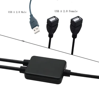 USB 2.0 de sex Masculin la 2x USB 2.0, O Femeie de Încărcare de Transmisie de Date 2 in 1 Splitter Extensie Cablu Adaptor Cablu