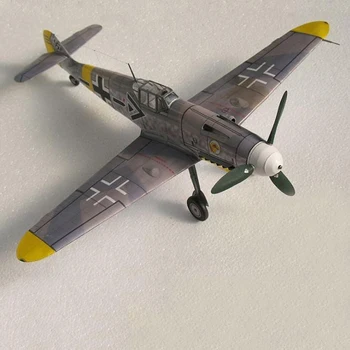 1:32 Germania Bombardier Bf-109 G6/G14 Carton Aeronave Model 3D Papercraft Spațiu Bibliotecă Papercraft Casa pentru Copii Jucării de Hârtie