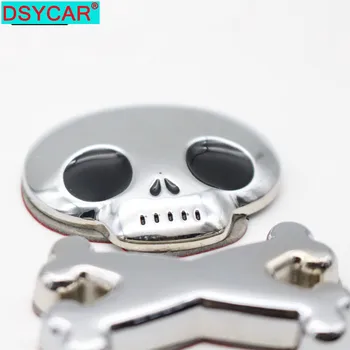 Dsycar Cool 3D Negru din Spate, Acoperiș din Față Aripa Capota Craniul de Demon Os Insigna Emblema de Metal Autocolant Pentru Styling Auto,accesorii auto