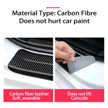 Pentru Hyundai creta ix25 2020 Auto bara spate din piele decalcomanii de fibra de carbon protector portbagaj placă de protecție de film de accesorii