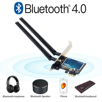 Desktop Bluetooth placa WiFi AC 1200Mbps Wireless WiFi PCIe Adaptor de Rețea 5GHz/2.4 GHz Dual Band PCI Express placa de Retea AX200