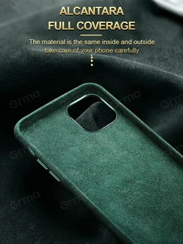 GRMA Original de Lux piele de Căprioară Capacul din Spate pentru iPhone 12 Pro Max Caz de Înaltă Calitate, rezistent la Șocuri Cover pentru iPhone 12 mini Caz de Telefon