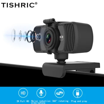 Tishric PC-C6 Periferice de Calculator 400W Webcam Full HD 1080p 360° Rotativ Comună cameră Web cameră web USB PC Camera Web cu microfon