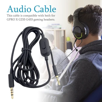Cupru fără oxigen Piese de schimb de Origine Gaming Headset Cablu Audio de Birou Cu Functie Mute Împletite Pentru GPRO X G233 G433