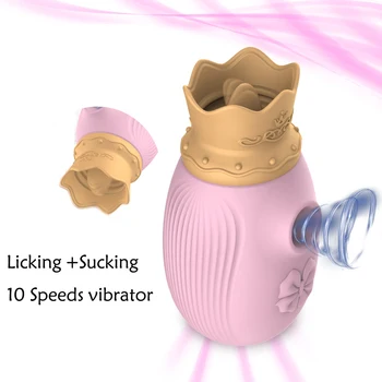 Suge Vibratorul pentru Femei Fraier Clitorisul Aspirație Limba Vibrator punctul G Feminin Stimulator Clitoris lins Sex Jucării Pentru adulți
