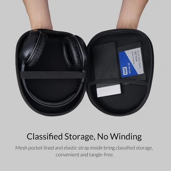 OSEVPORF Căști, geantă de transport Pentru Pavilioane Card de Memorie Cablu USB Casti Accesorii de Stocare Titularul Greu Sac de Box Acoperă