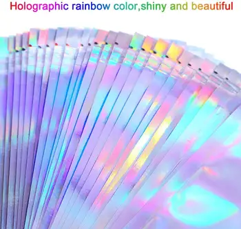 10buc Gene Cutii de Ambalaj de vânzare cu Amănuntul Idee Holografic Laser de Blocare Zip Favoarea Partidului Sac Holograma 25mm Nurca Genele Sac de Ambalare