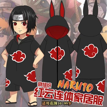 Vara Anime Naruto Pijamale Naruto Anime cosplay cu Gluga scurte Salopete Moale de Lux Onesie Pijamale Unisex Salopetă A9009