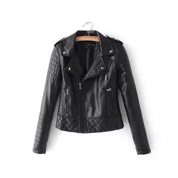 Toamna jacheta de motociclist din piele motocicleta jacheta femei de iarnă faux din piele jachete de Epocă PU piele moto jacheta femei streetwear