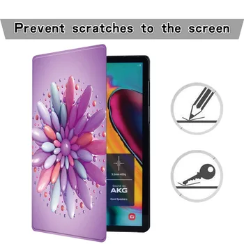 Imprimarea din Piele Pu Stand Tableta Caz Acoperire pentru Samsung Galaxy Tab 10.1 2019/2016/ TabA 7.0/9.7.10.5 inch/Tab E 9.6/Tab S5E
