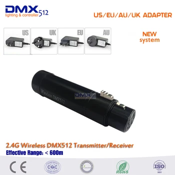 2017-Negru de Înaltă Calitate 5PCS dmx de semnal destinatar/expeditor wireless DMX 512 Consola Receptor