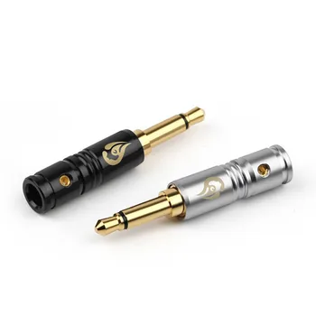3.5 mm Mini Jack 2 Pol de Cupru Dopuri pentru Căști de Aur de sex Masculin Conector Audio 4mm Gaură de Sârmă de Metal Conector de 3.5 mm Plug