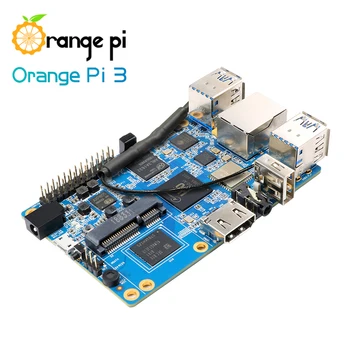 Orange Pi 3 H6 2GB LPDDR3 + 8GB EMMC Flash Gigabyte Ethernet Port AP6256 WIFI BT5.0 4*USB3.0 Suport Android 7.0, Ubuntu, Debian
