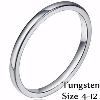 2mm Carbură de Tungsten Stivuire Nunta Trupa Inel Clasic Simplu Amplificator Promit petrecere de Bijuterii de Mireasă