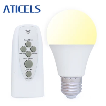 Inteligent Bec LED E27 5W 3 Temperatura de Culoare Cu RF Control de la Distanță 110-220V LED Lampada Estompat Și Datate de Pe
