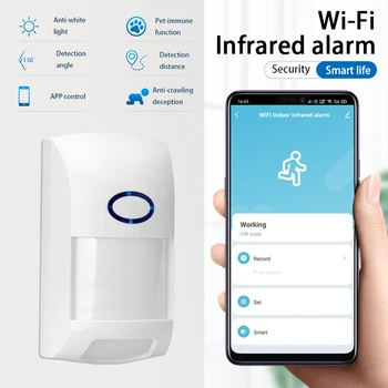 Noi Tuya Inteligent WiFi Detectoare Infraroșu Senzor de Mișcare Alarma Wireless Compatibil Sistem de Securitate Acasă Cu Tuya APP Smart APP de Viață
