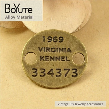 BoYuTe (60 Buc/Lot) 28*25MM Epocă Cuvânt Placa Conectori din Aliaj Bronz Antic Diy Accesorii Bijuterii en-Gros de Materiale