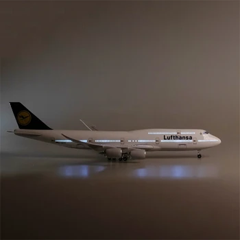 B747 Lufthansa Avion Model de Jucărie 1/150 747 Model de Avion de Lumină și Roata de Aterizare Rasina de Plastic Model de Avion