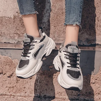 Femei Adidași De Moda Vulcanizat Pantofi Cu Blană De Zăpadă Ține De Cald Platforma LaceUp Doamnelor Plat Casual, Încălțăminte Confort Sapato Feminino